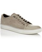 Lanvin Suede and Patent Leather Sneaker - Lyst