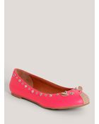 Marc By Marc Jacobs Neon Canvas Mouse Ballerina Flats - Lyst