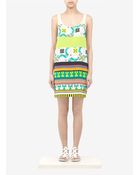 MSGM Printed Silk Tank Dress - Lyst