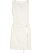 Rick Owens Belted Textured Silk Dress - Lyst