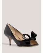 Valentino Patent Leather Bow Pump - Lyst