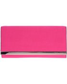 MICHAEL Michael Kors Metallic Trim Clutch - Lyst