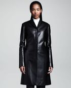 The Row Midlength Leather Coat - Lyst