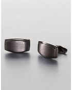 Kenneth Cole Reaction Satin Black Nickel Rectangle Cufflinks - Lyst