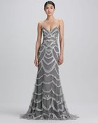 Naeem Khan Beaded Strapless Gown - Lyst