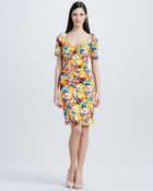 Theia Floralprint Cocktail Dress - Lyst