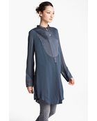 Donna Karan New York Collection Silk Georgette Tunic - Lyst