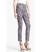 Erdem Left Bank Check Print Slim Pants - Lyst