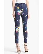 Erdem Dauphine Night Print Slim Trousers - Lyst