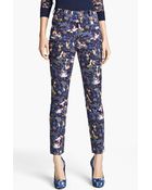 Erdem Petal Print Slim Pants - Lyst