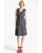 Marc Jacobs Diamond Print Silk Twill Dress - Lyst