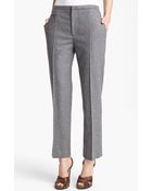 Marc Jacobs Wool Flannel Crop Pants - Lyst