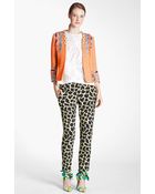 MSGM Bead Fringe Embellished Bouclé Jacket - Lyst