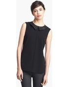 Rag & Bone Astrid Leather Collar Top - Lyst