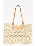Tory Burch Dawson Large Crocheted Tote - Lyst