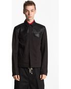 T By Alexander Wang Cotton Leather Bomber Jacket - Lyst