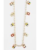 Tory Burch Ahoy Flag Long Station Necklace - Lyst