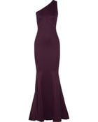 Zac Posen One Shoulder Stretch Woven Jersey Gown - Lyst