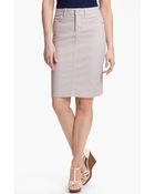 Nydj Emma Stretch Twill Skirt - Lyst