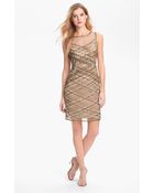 Pisarro Nights Beaded Illusion Yoke Dress - Lyst