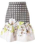 Isolda Printed Stretch Cotton Skirt - Lyst