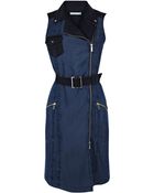 Karen Millen City Cruise Chambray Denim Dress - Lyst