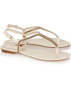 Kors By Michael Kors Zanna Chaintrimmed Leather Sandals - Lyst