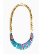 Nasty Gal Oil Slick Collar Necklace - Lyst