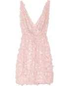 Oscar de la Renta Applique Silk-organza Dress - Lyst