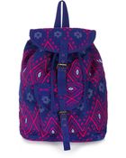 Topshop Diamond Jacquard Backpack - Lyst