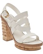 Sergio Rossi Chunky Cork Sandal - Lyst