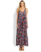 Zimmermann Printed Silk Maxi Dress - Lyst