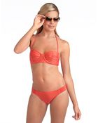 Ella Moss Coral Underwire Bandeau Swim Top - Lyst