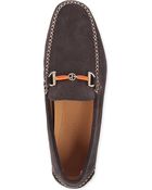 Giorgio Armani Perforated Suede Driving Shoes - Lyst