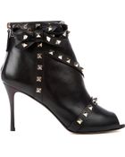 Valentino Rockstud Studded Leather Ankle Boots - Lyst