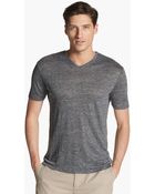 Vince V-neck Linen T-shirt - Lyst