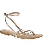 Asos Flo Leather Flat Sandals - Lyst