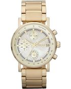 DKNY Goldplated Stainless Steel Chronograph Watch - Lyst