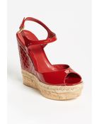Gucci Hollie Wedge Sandal - Lyst