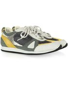 Rachel Zoe Jeni Embossed Leather and Canvas Sneaker - Lyst