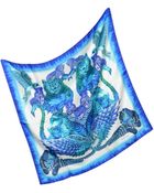 Roberto Cavalli Printed Silk Square Scarf - Lyst