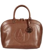 Giorgio Armani Faux Leather Bugatti Bag - Lyst