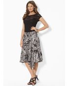 Lauren by Ralph Lauren Paisley Cotton Silk Skirt - Lyst