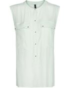 Mango Stud Buttons Sheer Top - Lyst