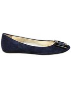 Roger Vivier Gommette Suede Ballet Flat - Lyst