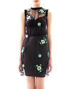 Christopher Kane Floral Embroidered Tulle Dress - Lyst