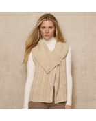 Ralph Lauren Blue Label Cabled Tussah Silk Vest - Lyst
