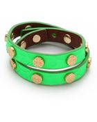 Tory Burch Double Wrap Logo Bracelet - Lyst
