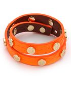 Tory Burch Double Wrap Logo Bracelet - Lyst
