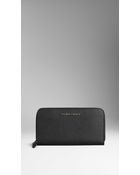 Burberry London Leather Ziparound Wallet - Lyst